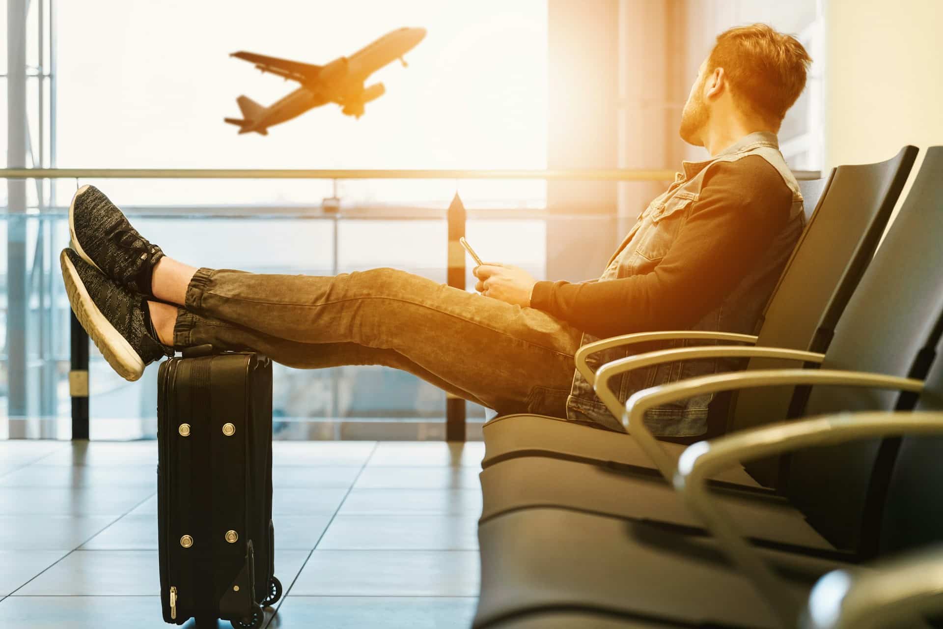 Man in airport.